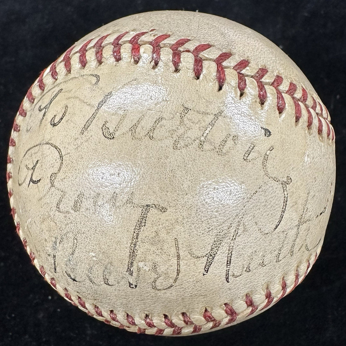 Babe Ruth Single-Signed ONL Frick Personalized “To Burton” Baseball PSA/DNA LOA