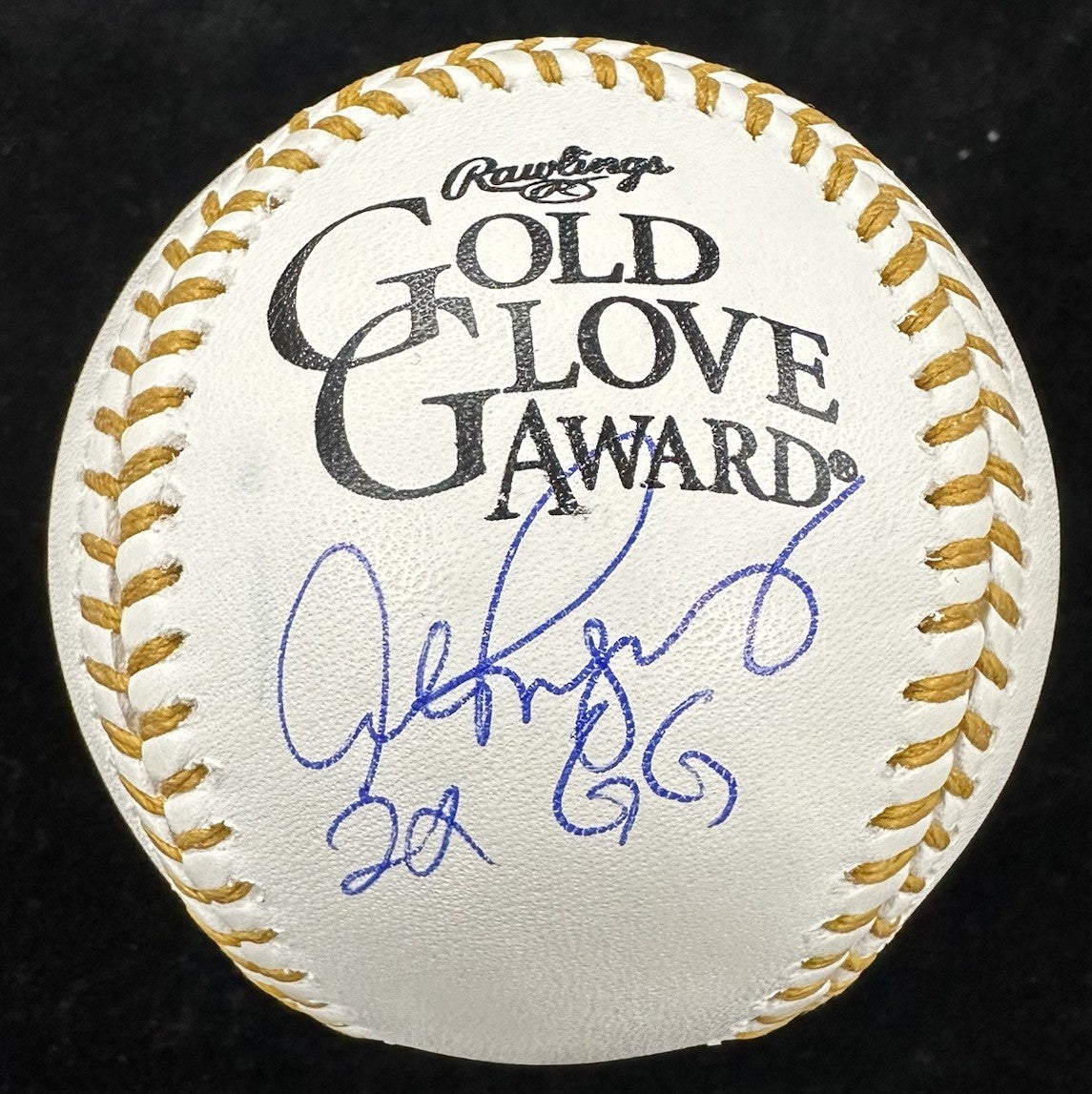 Alex Rodriguez 2x GG Signed Gold Glove Logo Baseball JSA