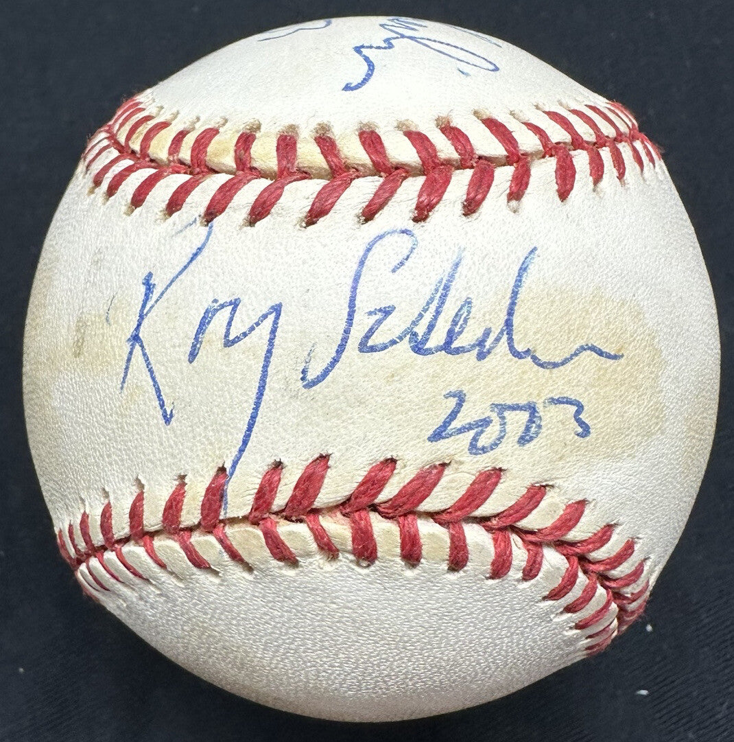 Roy Scheider Twice Signed Baseball Jaws JSA LOA