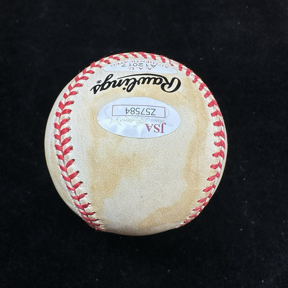 Willie Mays Signed Jackie Robinson Day Logo Baseball JSA