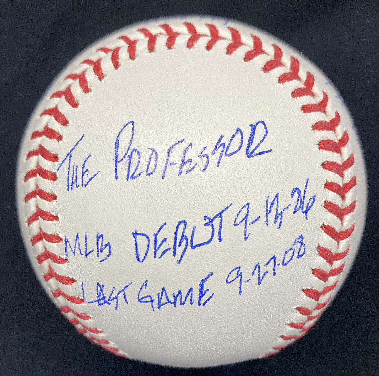 Gregory (Greg) Alan Maddux Full Name HOF Stat Signed Baseball JSA LOA