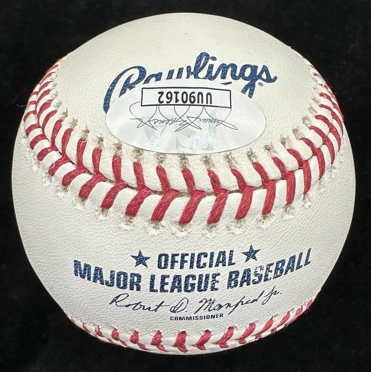 George Brett HOF 99 Signed Royals 50th Logo Baseball JSA