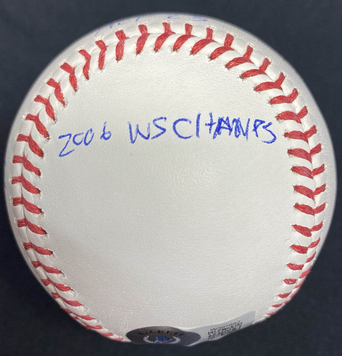 Scott Bruce Rolen HOF 2023 Signed Stat Baseball Beckett Witness Hologram