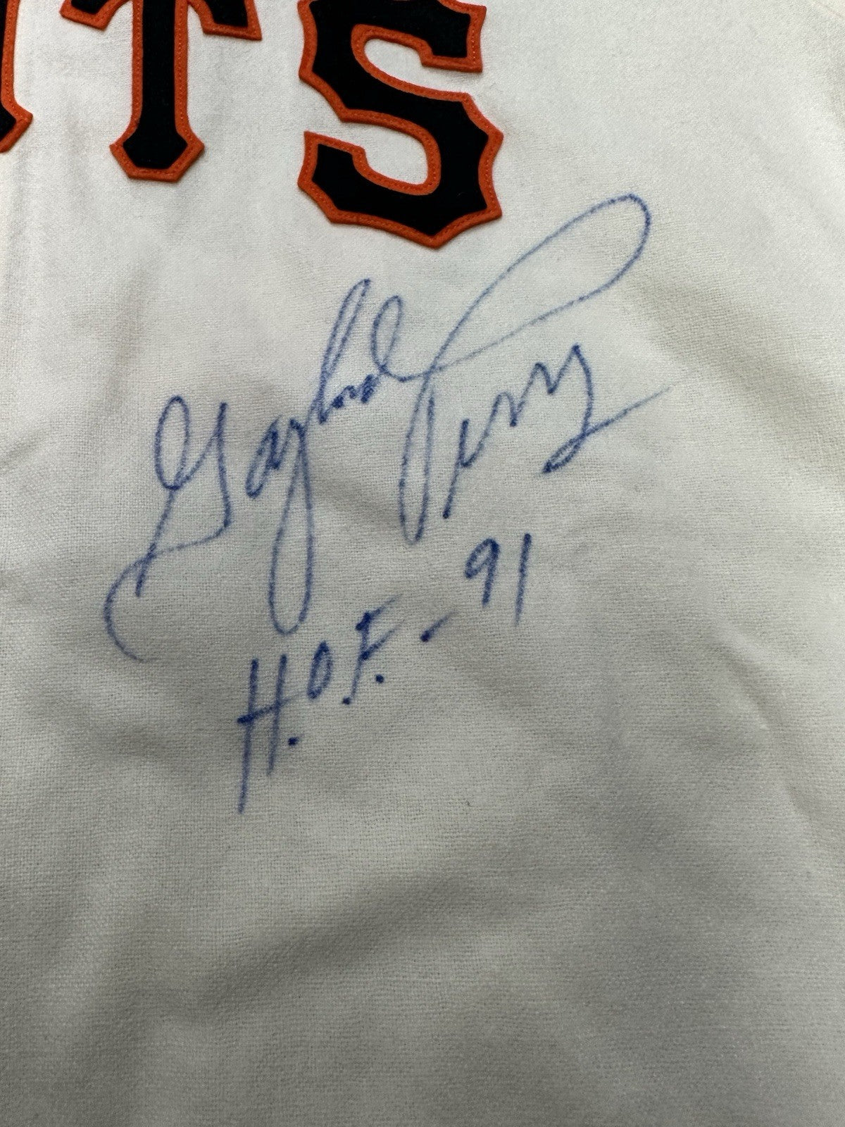 Gaylord Perry HOF 91 Signed Authentic Giants Mitchell Ness Jersey Beckett