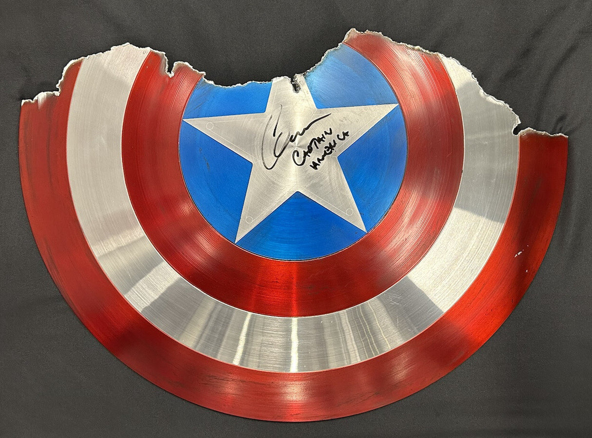 Chris Evans Captain America Signed Comic Sandwiches Broken Shield SWAU