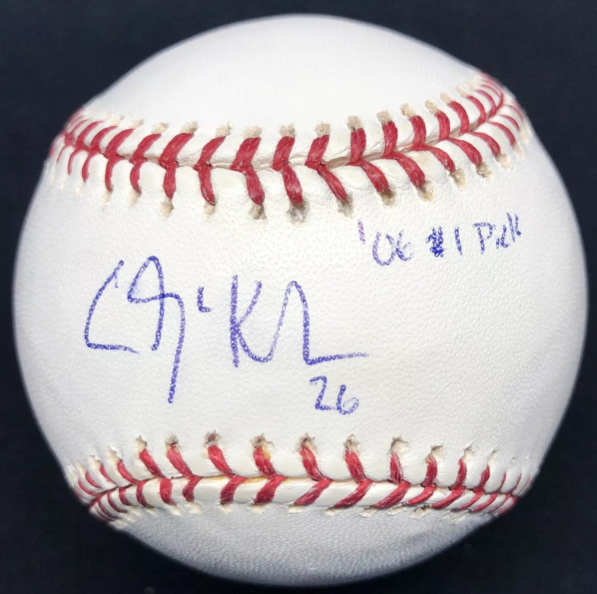 Clayton Kershaw 06 #1 Pick Signed Rookie Signature Baseball JSA LOA