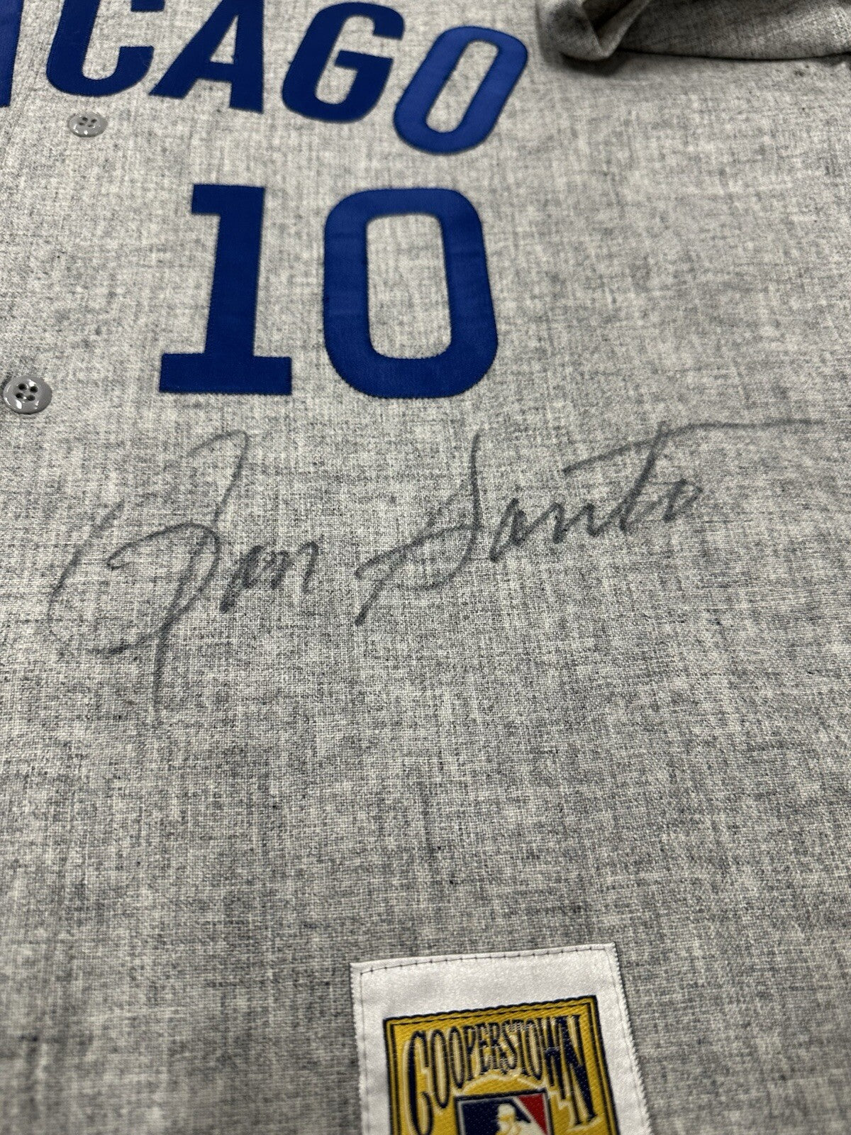 Ron Santo Signed Cubs Mitchell Ness Jersey JSA