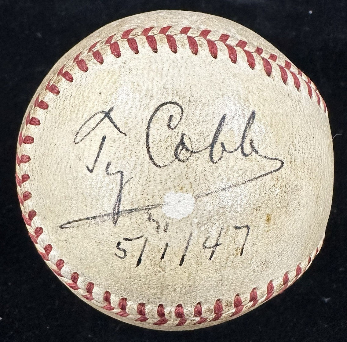 Ty Cobb Pete Rose Dual-Signed OAL Harridge Baseball JSA LOA