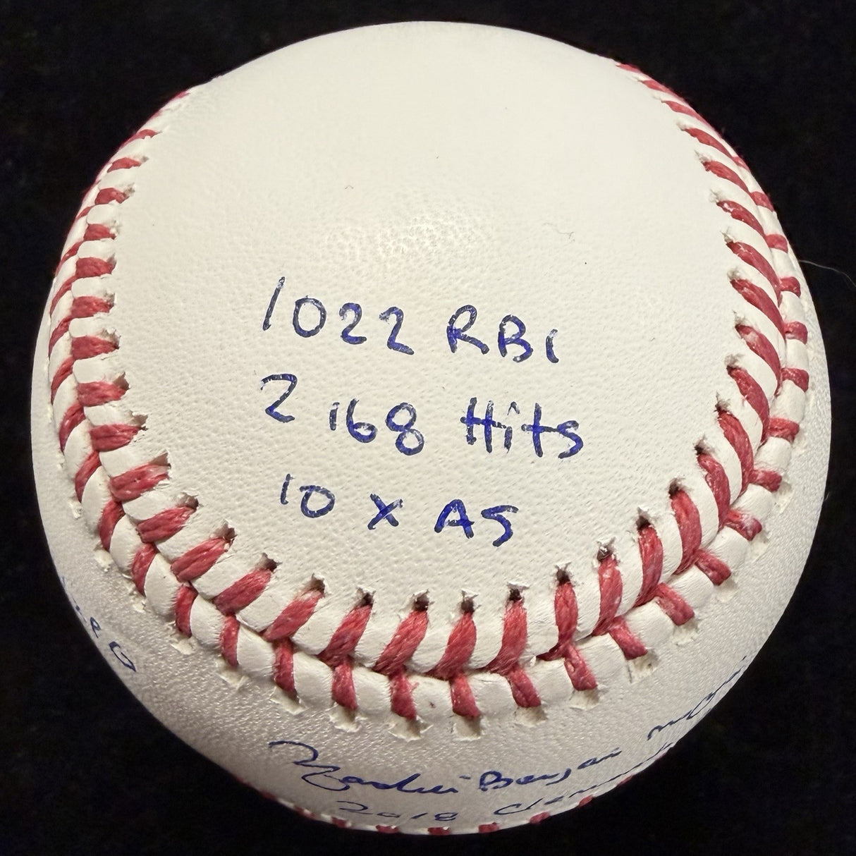 Yadier Molina Full Name Signed Stat Baseball Beckett Witness Holo