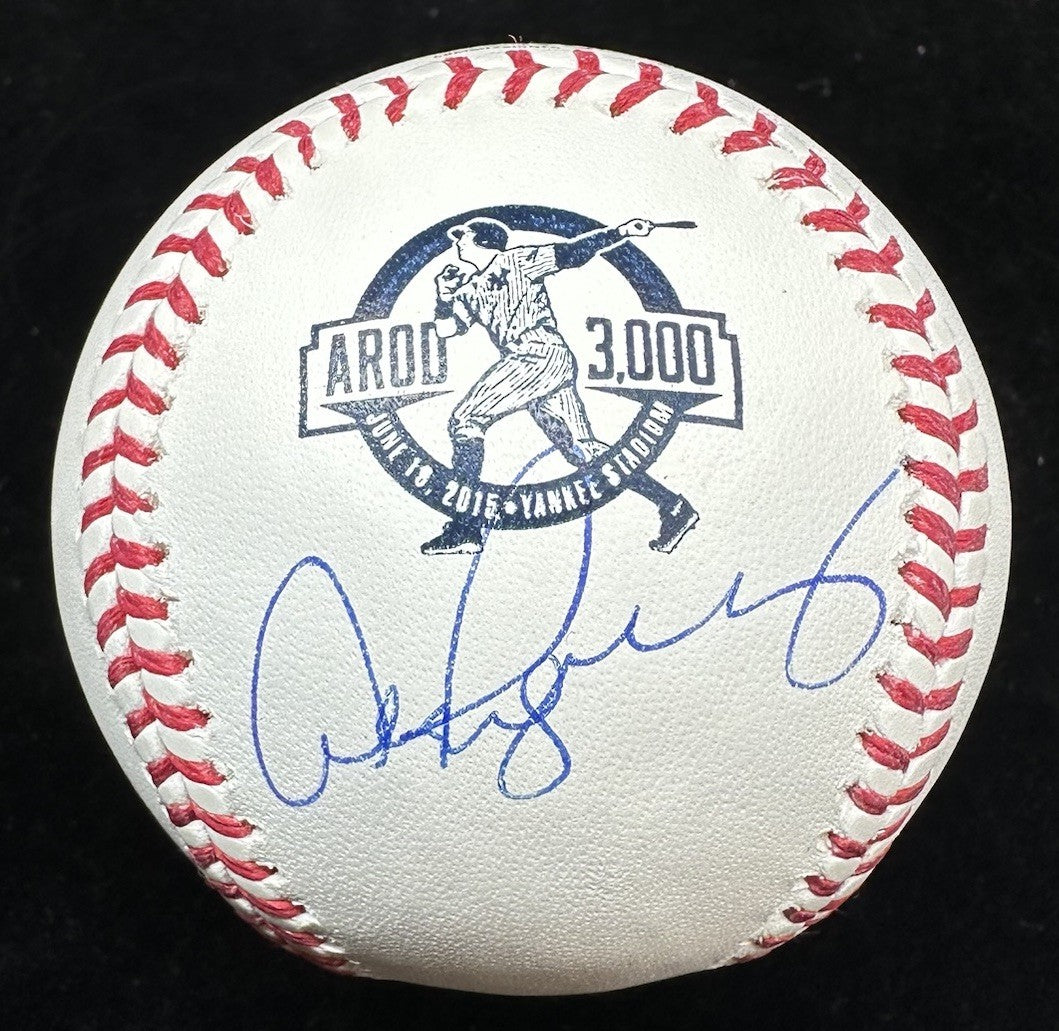 Alex Rodriguez Signed 3,000 Hit Logo Baseball JSA