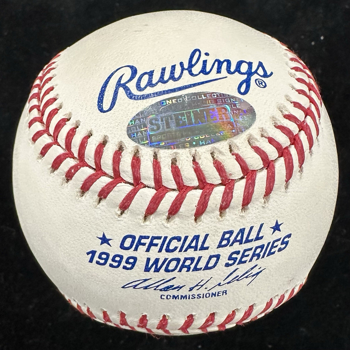 Mariano River 99 WS MVP Signed 1999 World Series Logo Baseball Steiner Sports