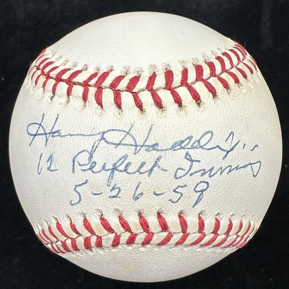 Harvey Haddix 12 Perfect Innings 5-26-59 Signed Baseball JSA LOA