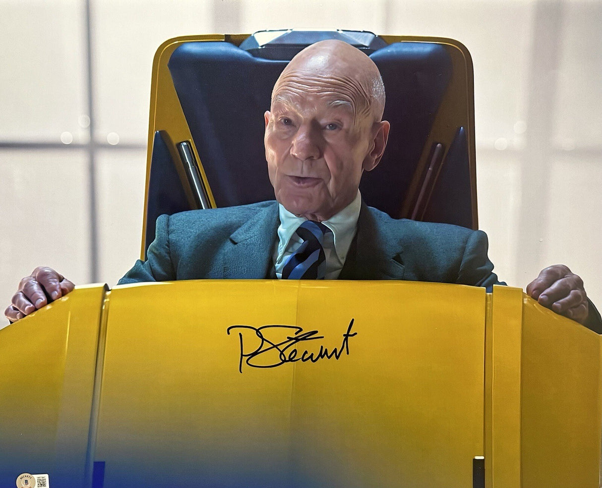 Patrick Stewart Signed Professor X 16x20 Photo Beckett BAS Doctor Strange MCU