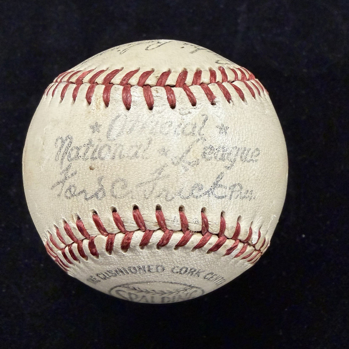 Jackie Robinson Single Signed ONL Ford C. Frick Spalding Baseball JSA LOA