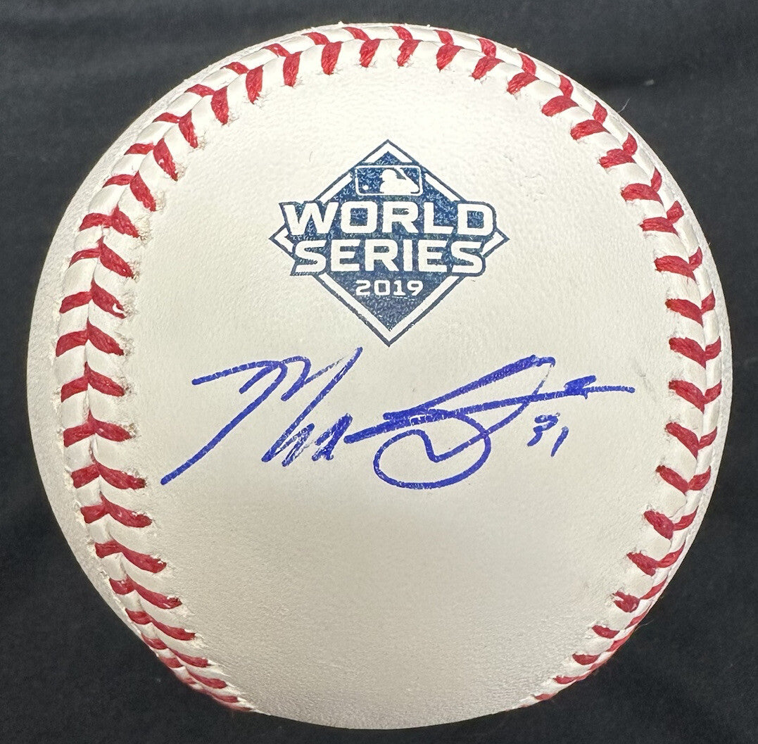 Max Scherzer Signed 2019 World Series Logo Baseball JSA