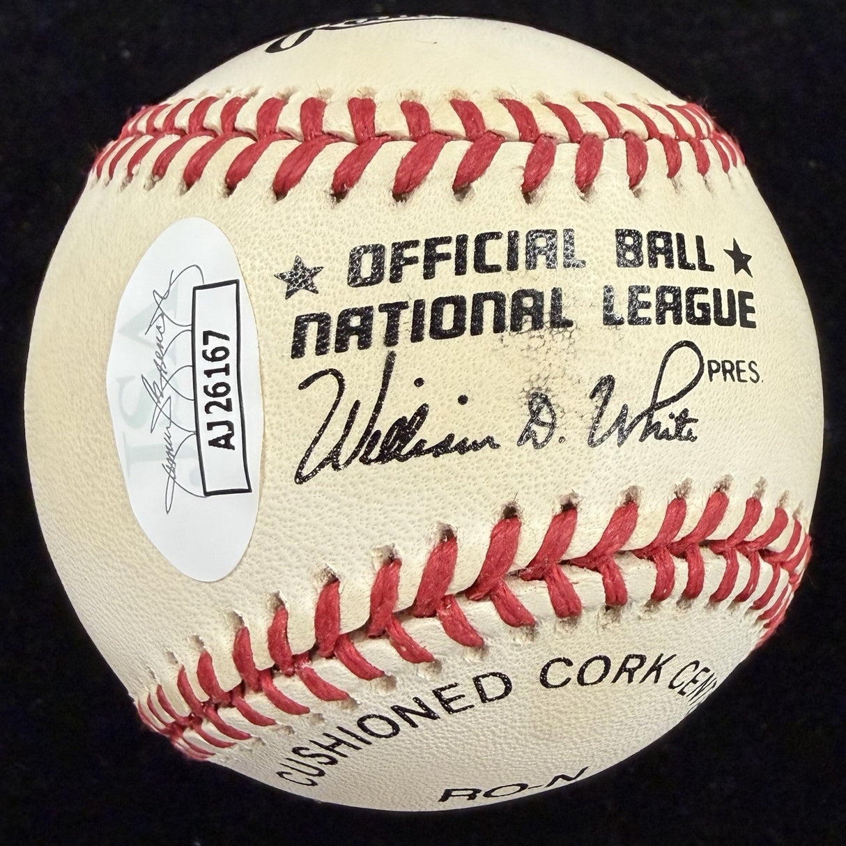 Enos Slaughter NY #17 Signed Baseball JSA