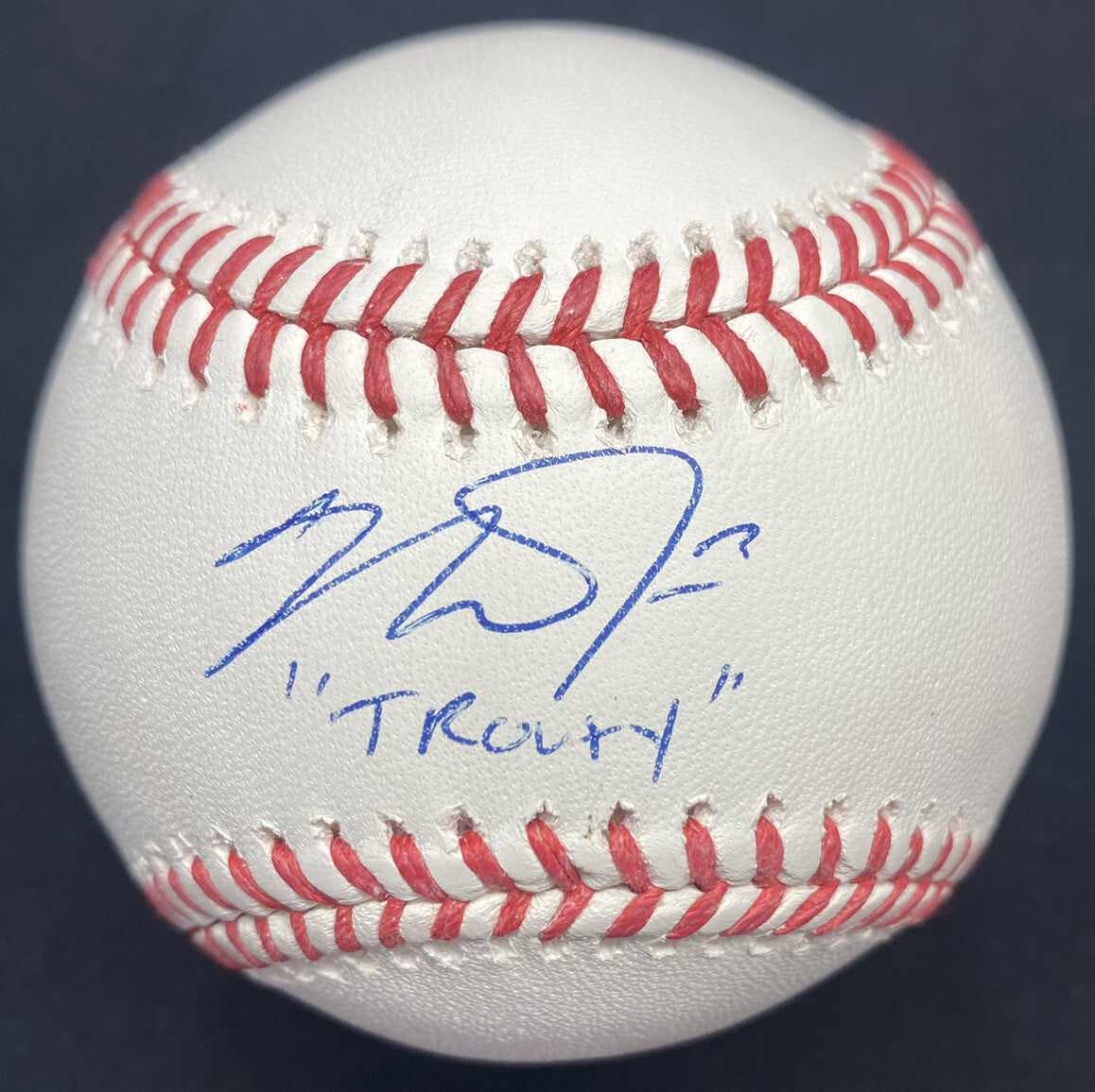 Mike Trout Trouty Signed Baseball MLB Holo