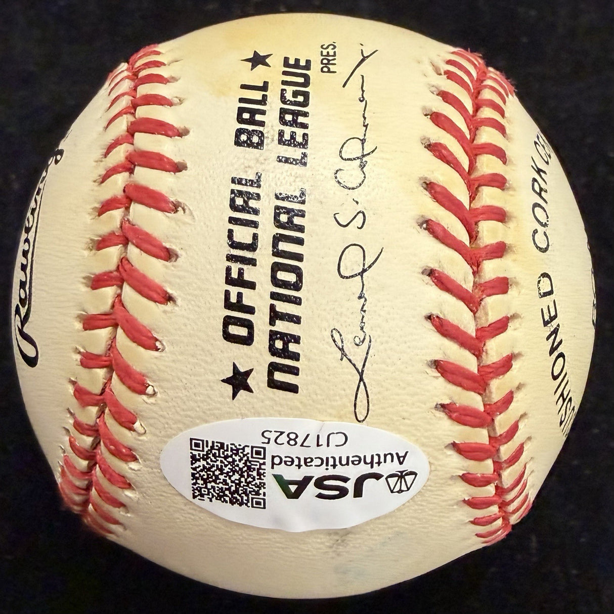 Stan Musial Merry Christmas Signed Baseball JSA