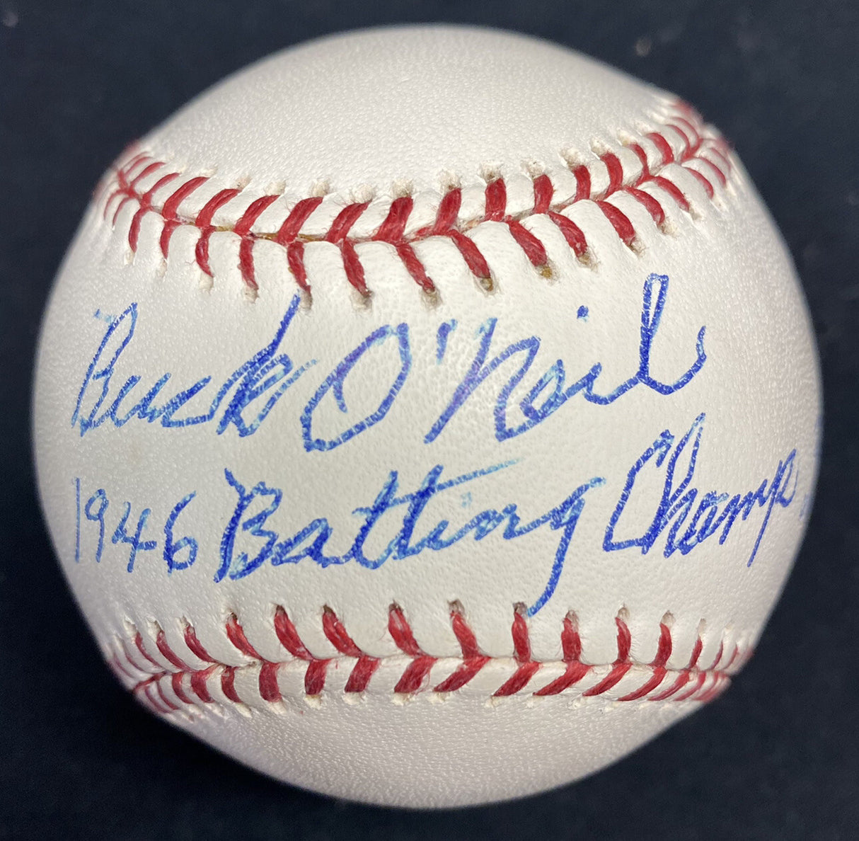 Buck O’Neil 1946 Batting Champ .353 Signed Baseball JSA