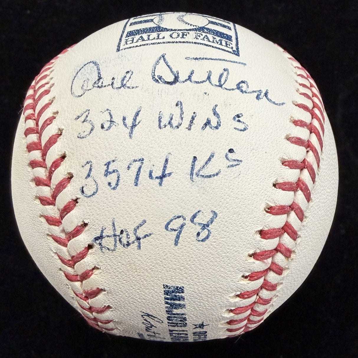Don Sutton HOF 98 324 Wins 3574 K’s Signed HOF Logo Baseball PSA/DNA