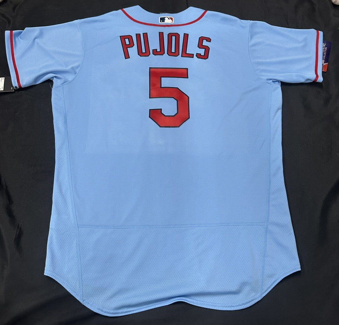 Albert Pujols Authentic St. Louis Cardinals Nike Flex Base Blue Alternate Jersey
