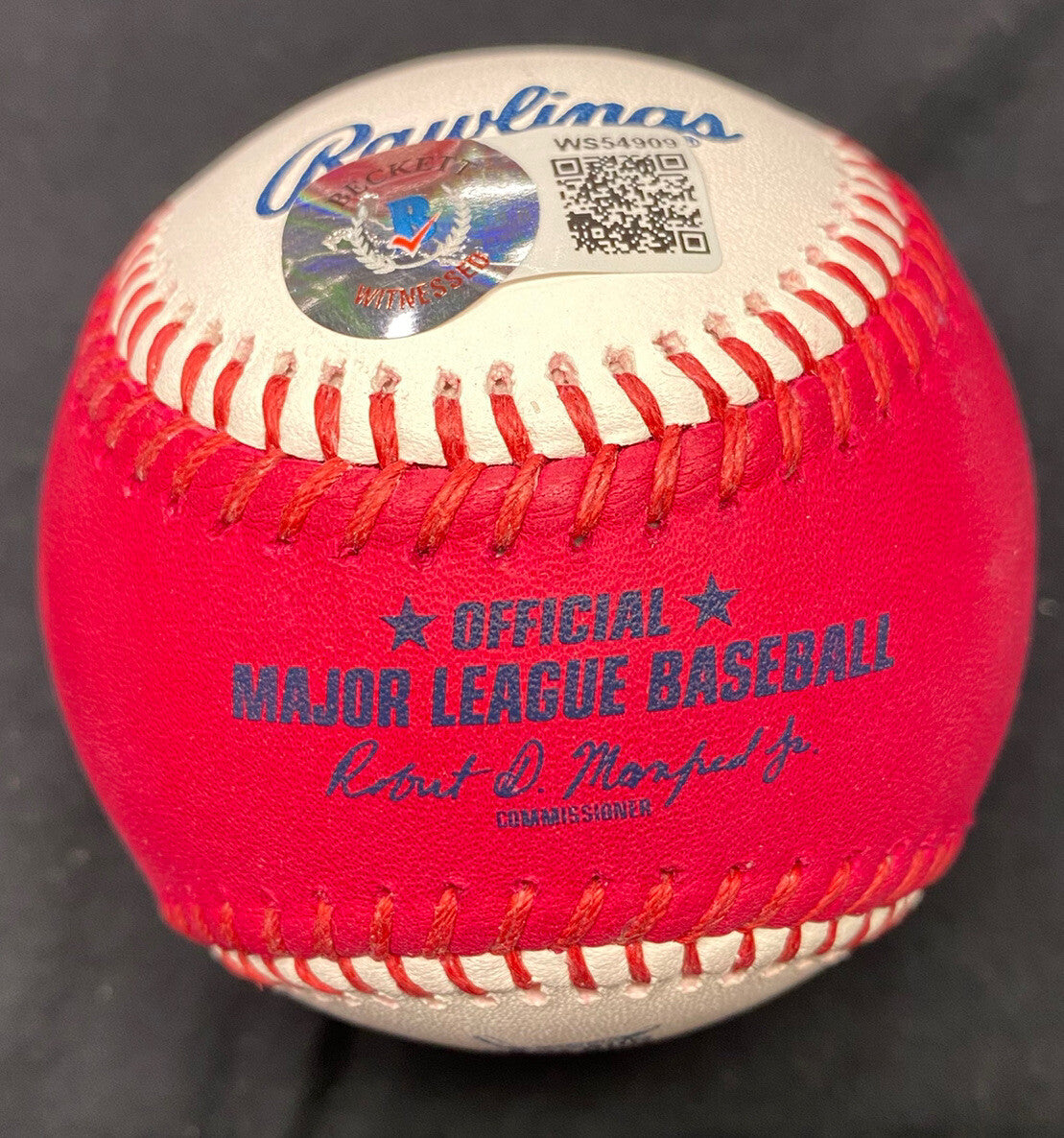 Albert Pujols Signed 2022 Home Run Derby Money Ball Baseball BAS Witness