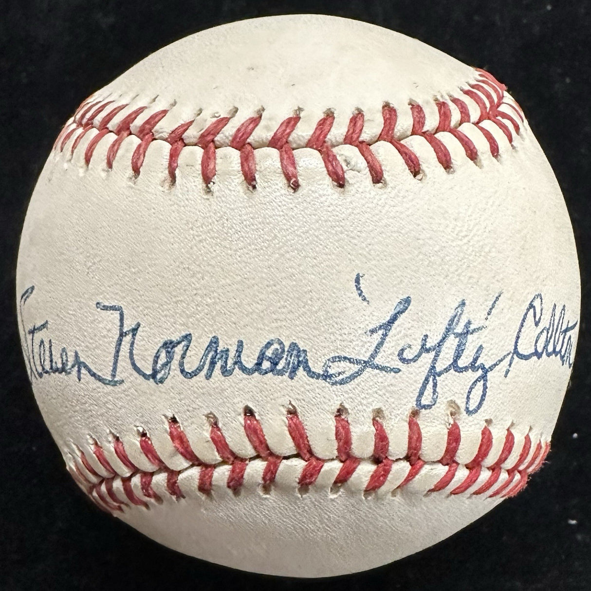 Steven Norman “Lefty” Carlton Full Name Signed Baseball PSA/DNA LOA
