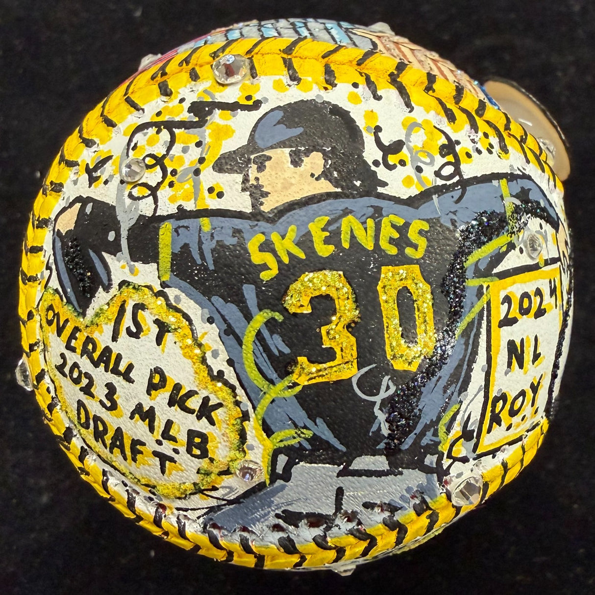 Paul Skenes Gas Station Charles Fazzino 1/1 Painted Baseball Fanatics MLB Holo