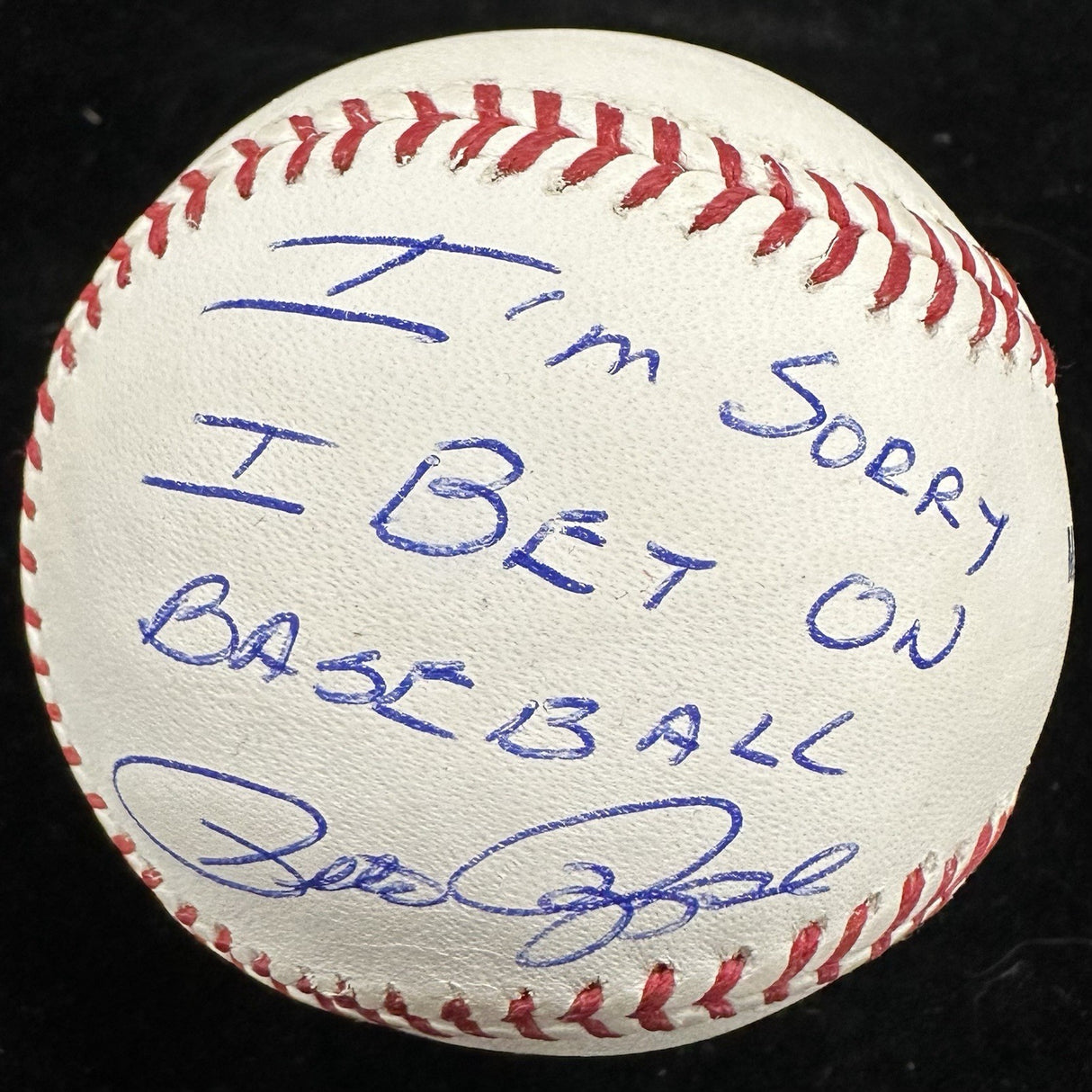 Pete Rose I’m Sorry I Bet On Baseball Signed Baseball JSA