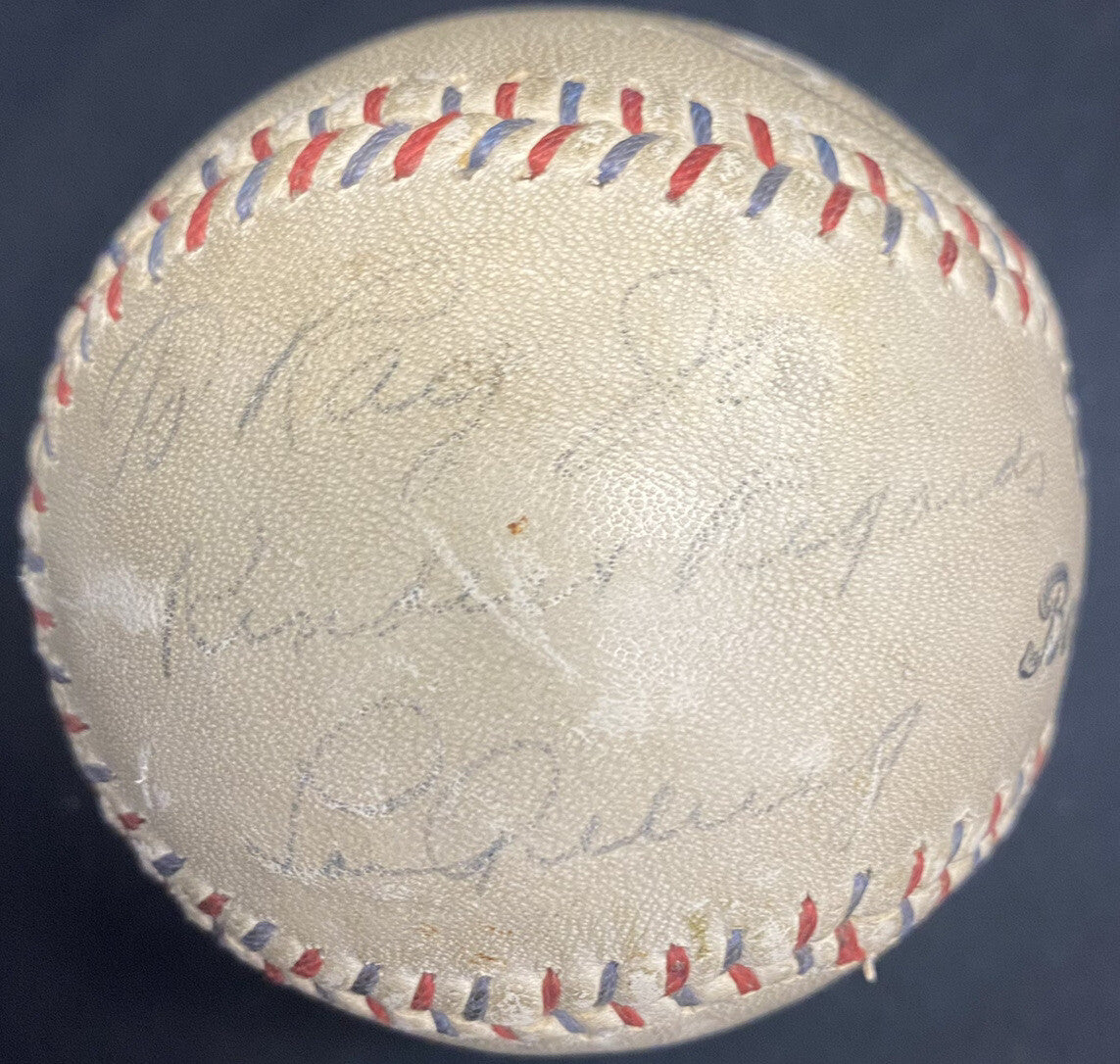 Lou Gehrig Single Signed Boys League Baseball PSA/DNA LOA