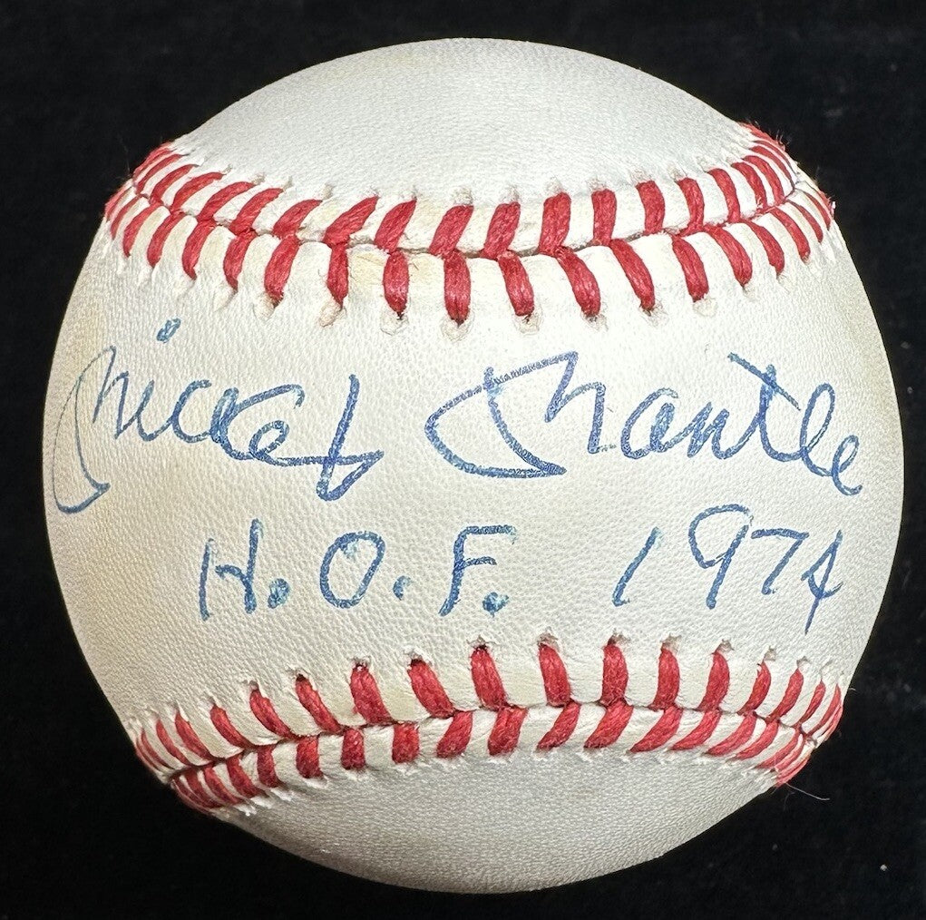 Mickey Mantle HOF 1974 Signed Baseball PSA/DNA LOA