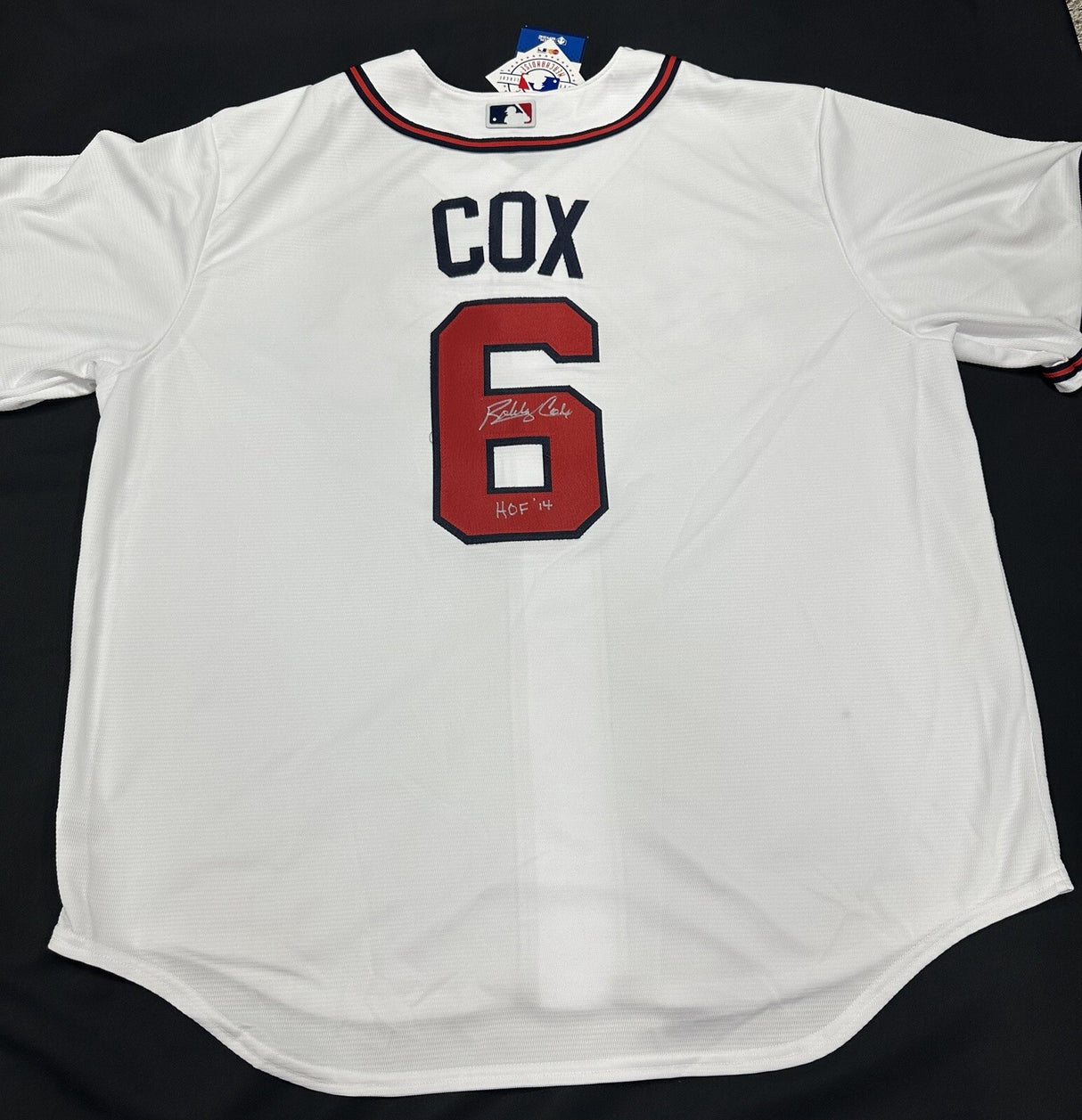 Bobby Cox HOF 2014 Signed Braves Majestic Cool Base Jersey JSA LOA