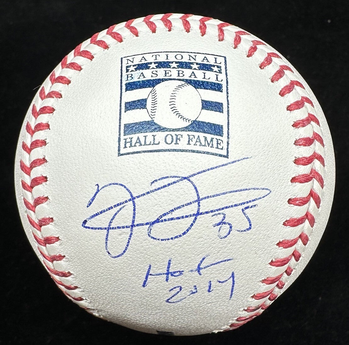Frank Thomas HOF 2014 Signed Hall Of Fame Logo Baseball JSA Witness Holo Only