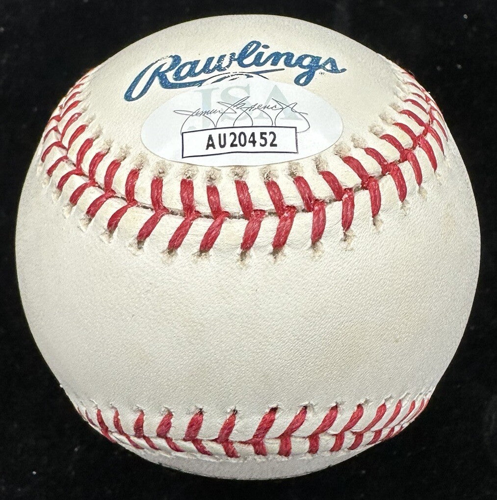 Lou Brock HOF 1985 Signed Hall Of Fame Logo Baseball JSA