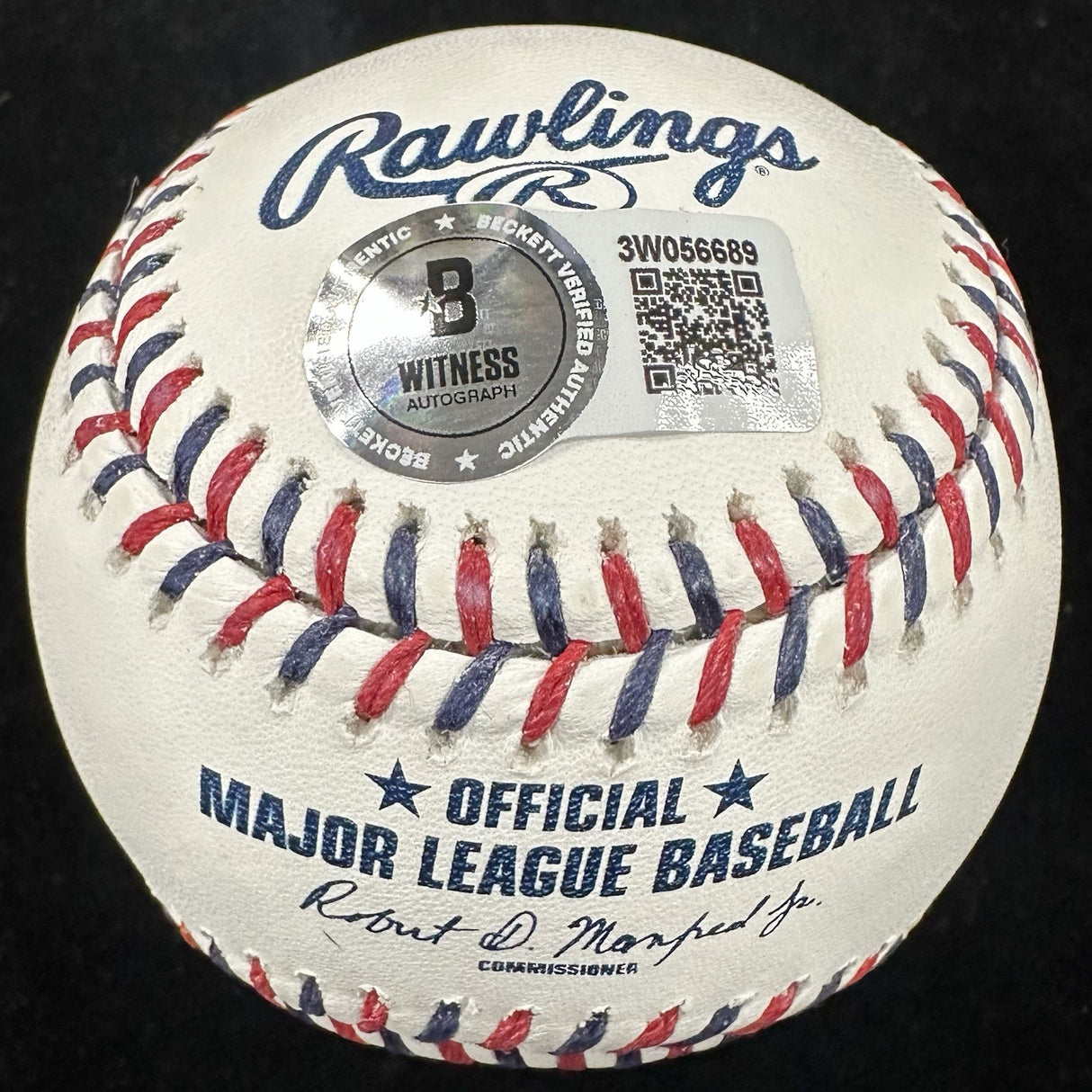 Jim Thome HOF 18 Signed Cleveland Indians Team Stitch Logo Baseball Beckett BAS