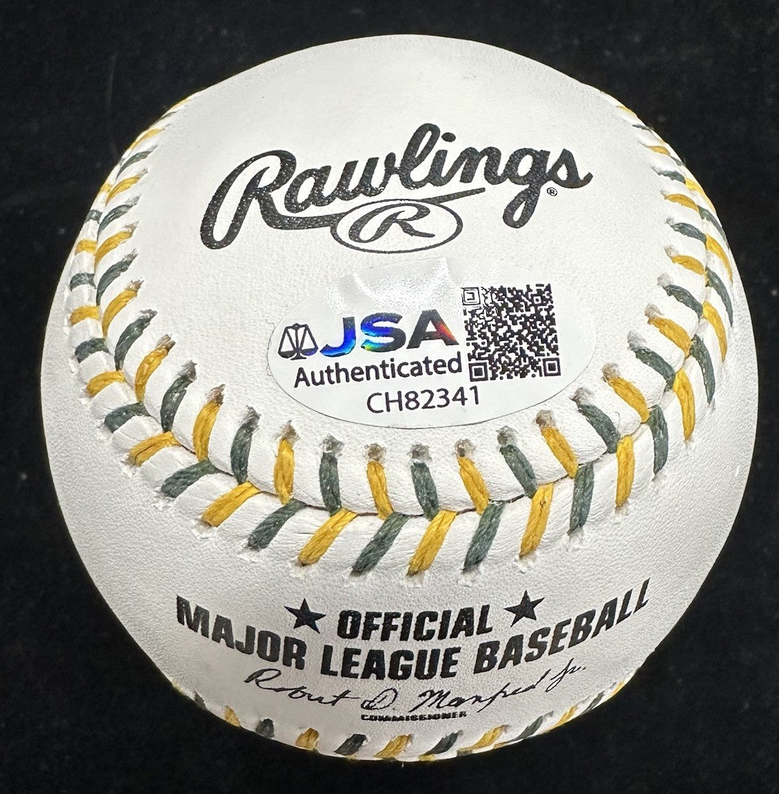 Jose Canseco Signed Athletics Team-Stitch Logo Baseball JSA