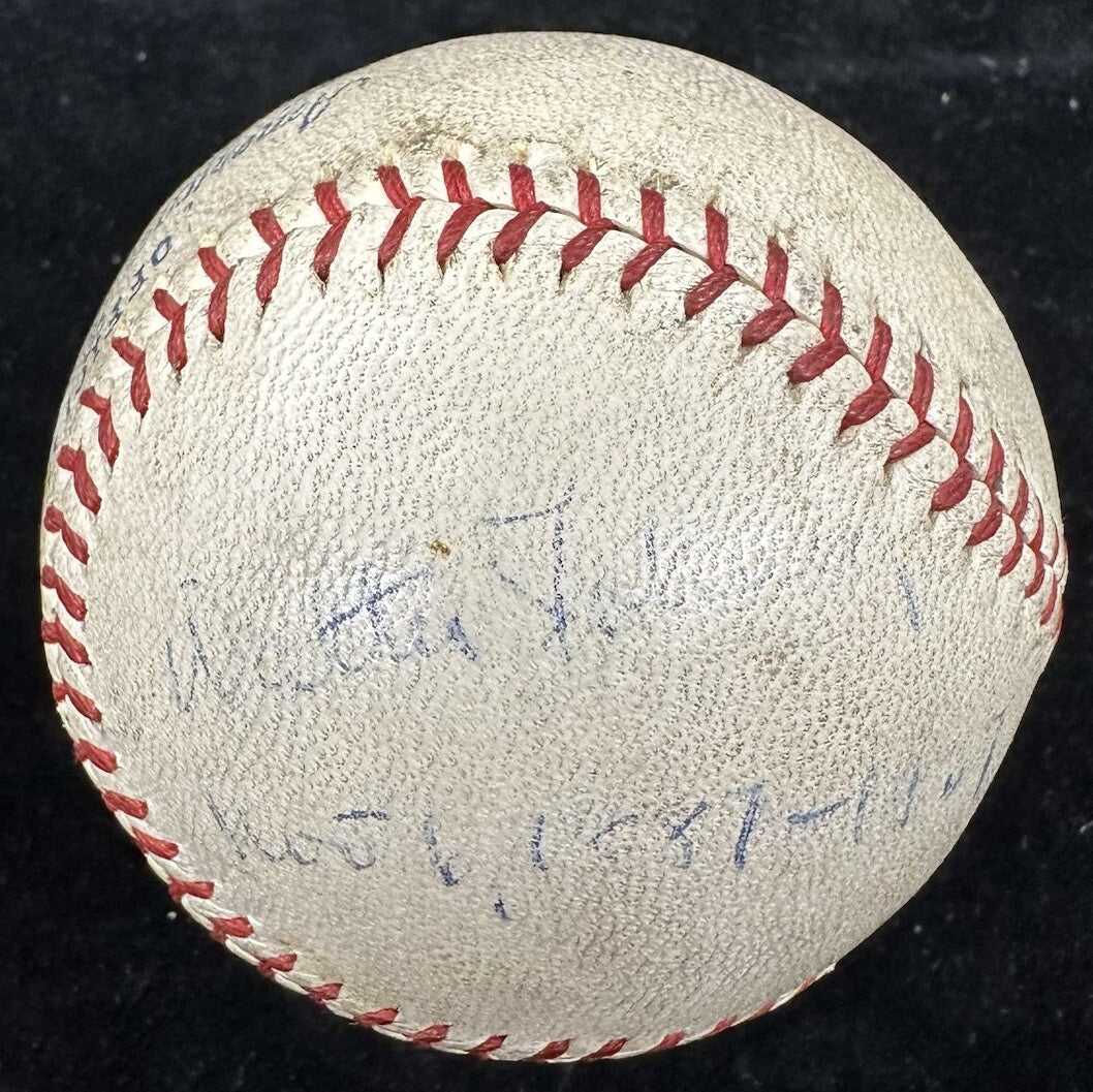 Walter Johnson Single Signed OAL Harridge Reach Baseball JSA PSA LOAs