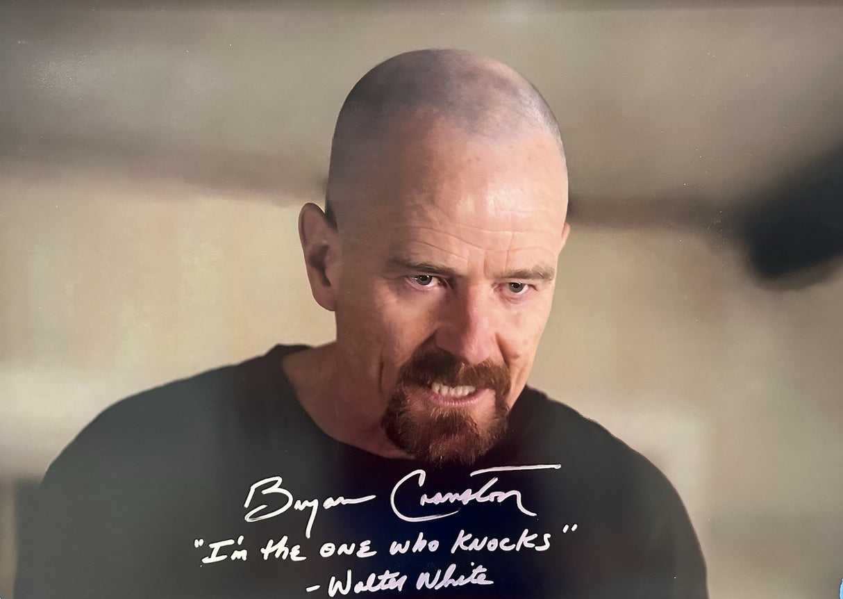 Bryan Cranston I Am The One Who Knocks Signed 20x30 Breaking Bad Photo SWAU