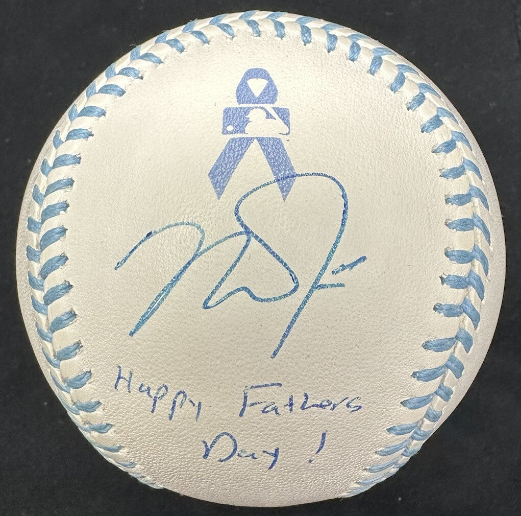 Mike Trout Happy Father’s Day Signed Fathers Day Logo Baseball MLB Holo