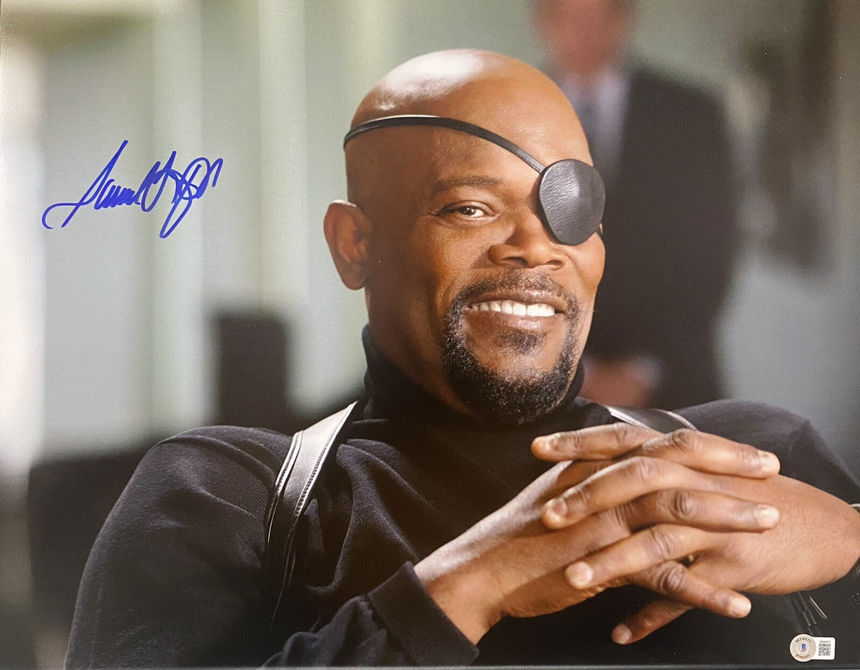 Samuel L. Jackson Iron Man 2 Nick Fury 16x20 Photo BAS Witness MCU