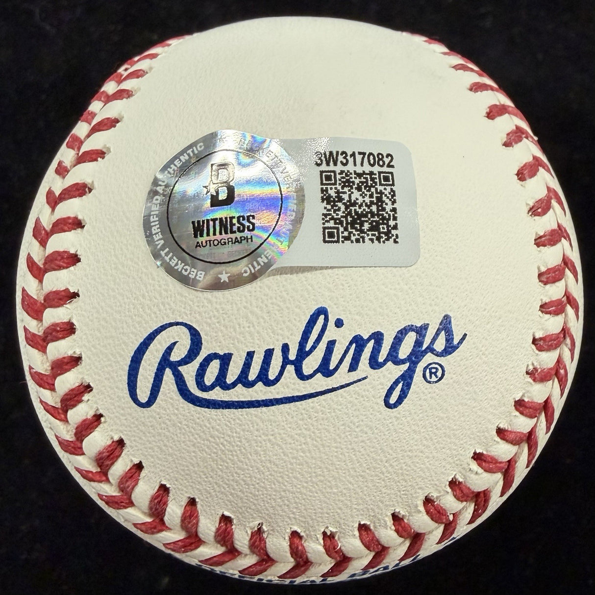 Edgar Renteria GM 7 GW Hit Signed 1997 World Series Logo Baseball BAS Witness