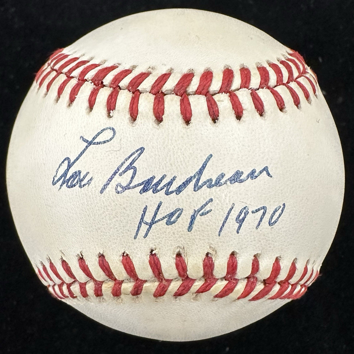 Lou Boudreau HOF 1970 Signed Baseball JSA