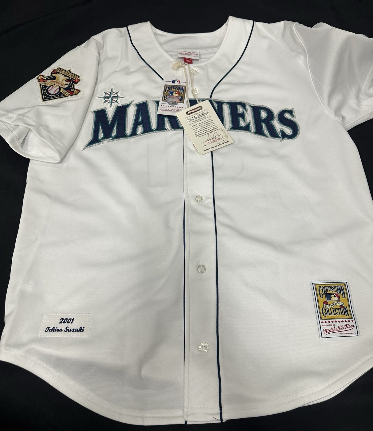Ichiro Suzuki 01 ROY/MVP Sogned Authentic Mariners Mitchell Ness Jersey IS Holo