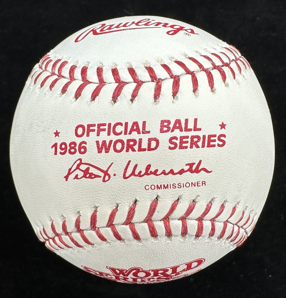 Ray Knight 1986 WS MVP Signed 86 World Series Logo Baseball JSA