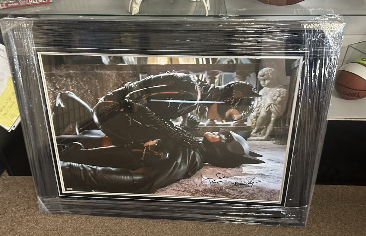 Michael Keaton Michelle Pfeiffer Batman Returns Signed 20x30 Framed Photo CA