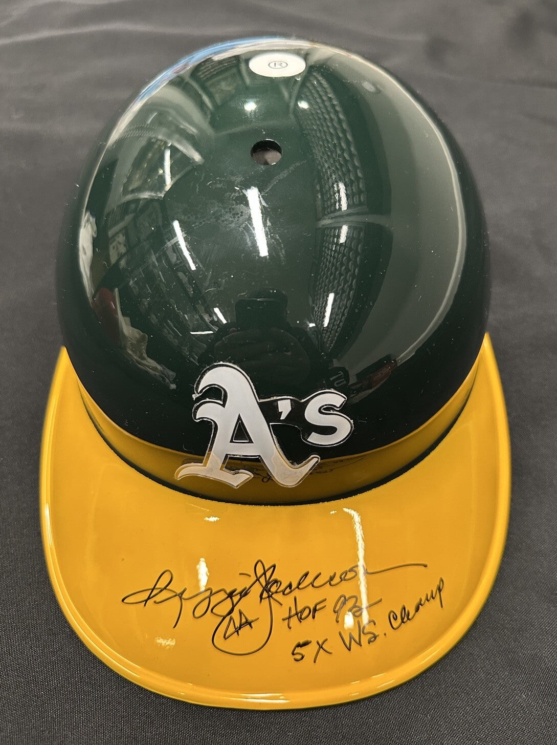 Reggie Jackson HOF 93 5x WS Champ Signed Authentic A’s Batting Helmet JSA