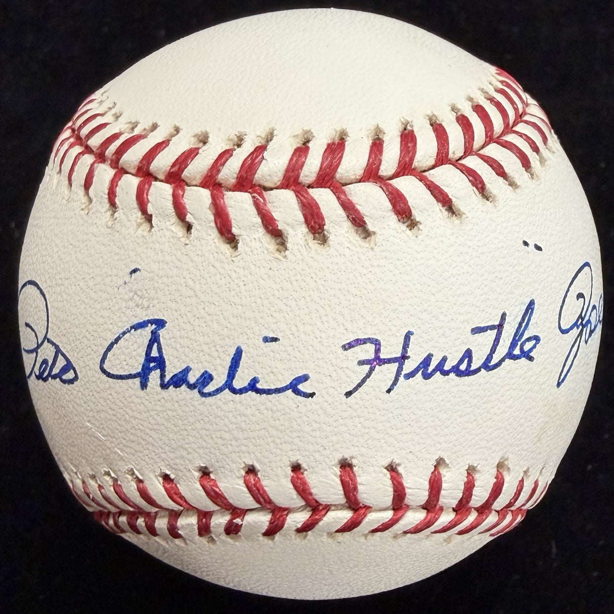 Pete “Charlie Hustle” Rose Signed Nickname Baseball JSA