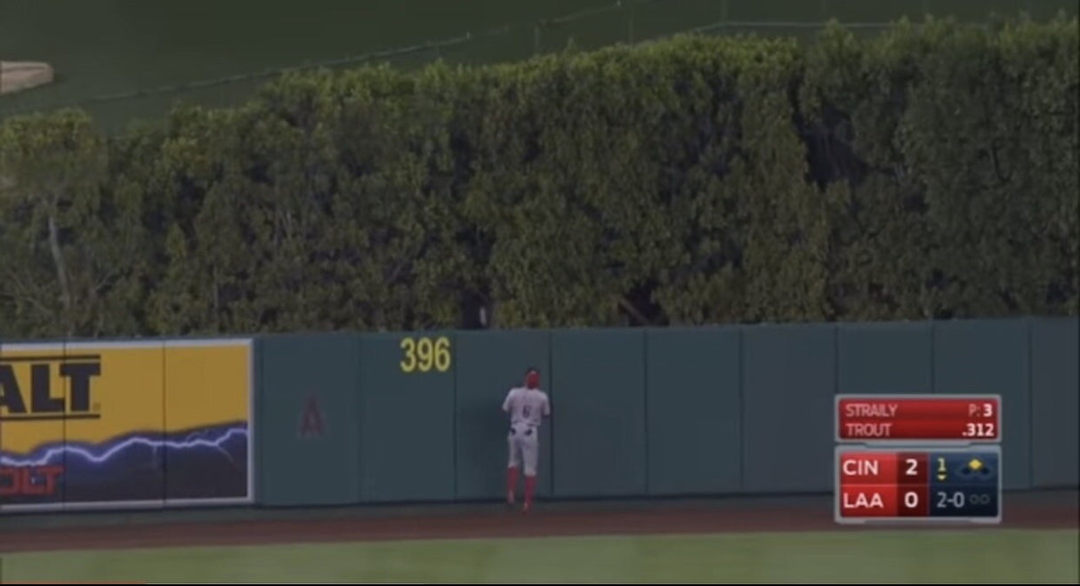 Mike Trout Game Used Career Home Run #164 HR Hit Baseball 2016 MVP MLB Holo