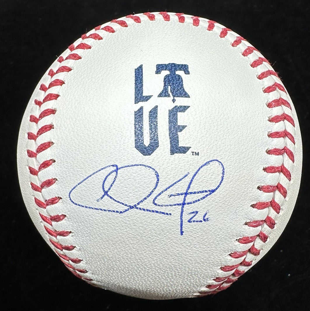 Chase Utley Signed Philadelphia Phillies City Connect Logo Baseball Fanatics