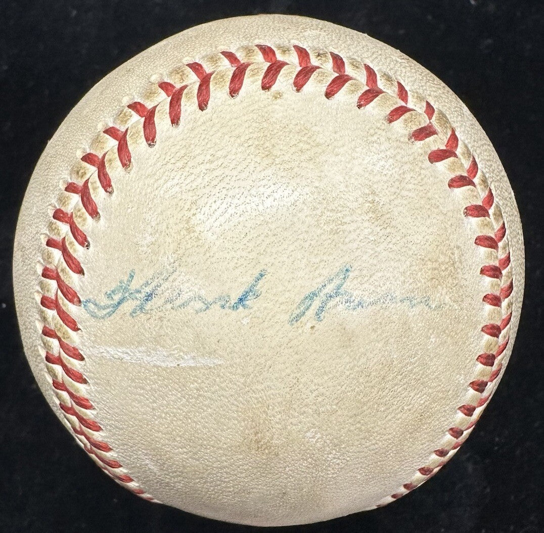 Hank Aaron Early Career Single Signed Baseball JSA LOA
